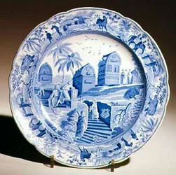 Piatto Rogers blu e bianco, c.1815
